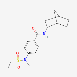 molecular formula C17H24N2O3S B4559695 N-bicyclo[2.2.1]hept-2-yl-4-[(ethylsulfonyl)(methyl)amino]benzamide 