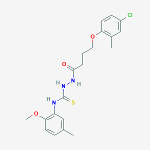 2-[4-(4-chloro-2-methylphenoxy)butanoyl]-N-(2-methoxy-5-methylphenyl)hydrazinecarbothioamide