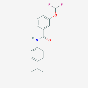molecular formula C18H19F2NO2 B455970 N-(4-sec-butylphenyl)-3-(difluoromethoxy)benzamide 