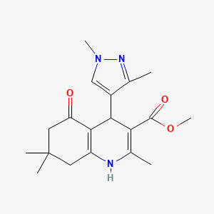 methyl 4-(1,3-dimethyl-1H-pyrazol-4-yl)-2,7,7-trimethyl-5-oxo-1,4,5,6,7,8-hexahydro-3-quinolinecarboxylate