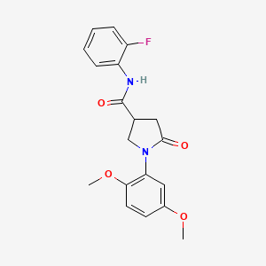 1-(2,5-dimethoxyphenyl)-N-(2-fluorophenyl)-5-oxopyrrolidine-3-carboxamide