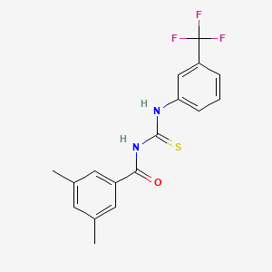 molecular formula C17H15F3N2OS B4559732 3,5-dimethyl-N-({[3-(trifluoromethyl)phenyl]amino}carbonothioyl)benzamide 