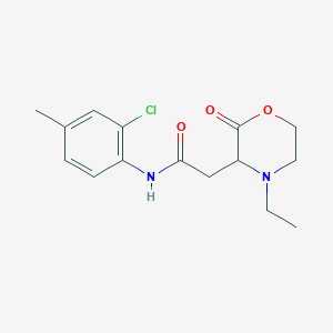 N-(2-chloro-4-methylphenyl)-2-(4-ethyl-2-oxomorpholin-3-yl)acetamide