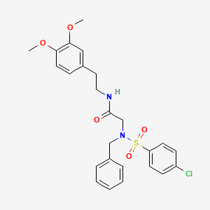 2-(N-BENZYL4-CHLOROBENZENESULFONAMIDO)-N-[2-(3,4-DIMETHOXYPHENYL)ETHYL]ACETAMIDE