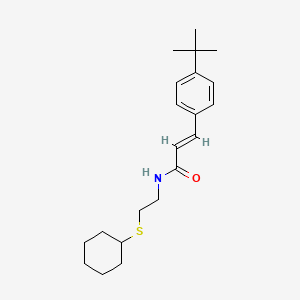 (2E)-3-(4-tert-butylphenyl)-N-[2-(cyclohexylsulfanyl)ethyl]prop-2-enamide