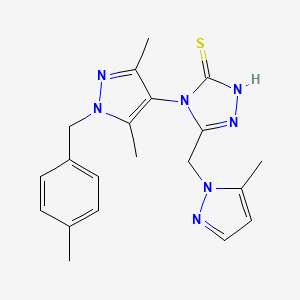 4-[3,5-DIMETHYL-1-(4-METHYLBENZYL)-1H-PYRAZOL-4-YL]-5-[(5-METHYL-1H-PYRAZOL-1-YL)METHYL]-4H-1,2,4-TRIAZOL-3-YLHYDROSULFIDE