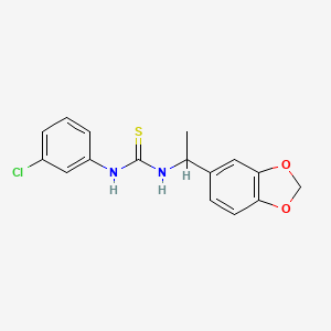 1-[1-(1,3-Benzodioxol-5-yl)ethyl]-3-(3-chlorophenyl)thiourea