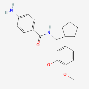 4-amino-N-{[1-(3,4-dimethoxyphenyl)cyclopentyl]methyl}benzamide