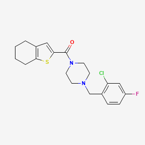 molecular formula C20H22ClFN2OS B4559811 1-(2-chloro-4-fluorobenzyl)-4-(4,5,6,7-tetrahydro-1-benzothien-2-ylcarbonyl)piperazine 