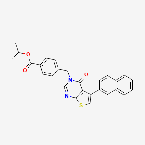 isopropyl 4-{[5-(2-naphthyl)-4-oxothieno[2,3-d]pyrimidin-3(4H)-yl]methyl}benzoate