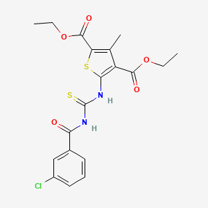 diethyl 5-({[(3-chlorobenzoyl)amino]carbonothioyl}amino)-3-methyl-2,4-thiophenedicarboxylate