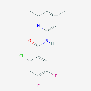 molecular formula C14H11ClF2N2O B4559875 2-chloro-N-(4,6-dimethyl-2-pyridinyl)-4,5-difluorobenzamide CAS No. 227947-27-5