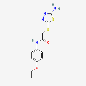 2-[(5-amino-1,3,4-thiadiazol-2-yl)sulfanyl]-N-(4-ethoxyphenyl)acetamide