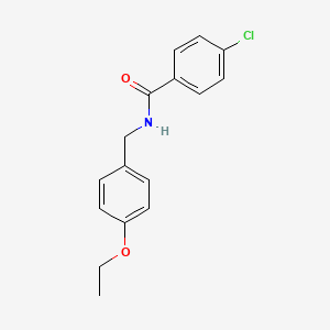 molecular formula C16H16ClNO2 B4559932 4-chloro-N-(4-ethoxybenzyl)benzamide 