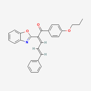 2-(1,3-benzoxazol-2-yl)-5-phenyl-1-(4-propoxyphenyl)-2,4-pentadien-1-one