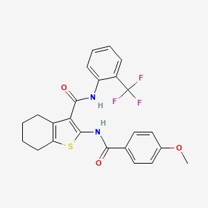 2-[(4-methoxybenzoyl)amino]-N-[2-(trifluoromethyl)phenyl]-4,5,6,7-tetrahydro-1-benzothiophene-3-carboxamide