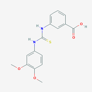 3-({[(3,4-dimethoxyphenyl)amino]carbonothioyl}amino)benzoic acid