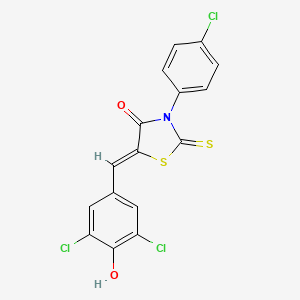 3-(4-chlorophenyl)-5-(3,5-dichloro-4-hydroxybenzylidene)-2-thioxo-1,3-thiazolidin-4-one