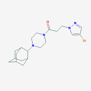molecular formula C20H29BrN4O B456001 1-(2-adamantyl)-4-[3-(4-bromo-1H-pyrazol-1-yl)propanoyl]piperazine 