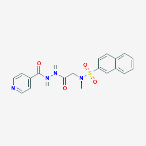 N-methyl-N-[2-oxo-2-[2-(pyridine-4-carbonyl)hydrazinyl]ethyl]naphthalene-2-sulfonamide