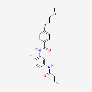 molecular formula C20H23ClN2O4 B4560025 N-[5-(butyrylamino)-2-chlorophenyl]-4-(2-methoxyethoxy)benzamide 