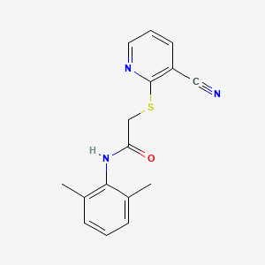 2-[(3-cyano-2-pyridinyl)thio]-N-(2,6-dimethylphenyl)acetamide