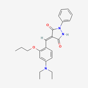 4-[4-(diethylamino)-2-propoxybenzylidene]-1-phenyl-3,5-pyrazolidinedione