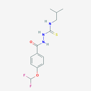 molecular formula C13H17F2N3O2S B456006 2-[4-(difluoromethoxy)benzoyl]-N-isobutylhydrazinecarbothioamide 