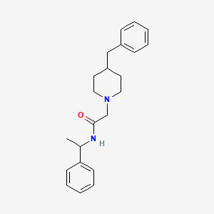 2-(4-benzylpiperidin-1-yl)-N-(1-phenylethyl)acetamide