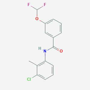 molecular formula C15H12ClF2NO2 B456008 N-(3-chloro-2-methylphenyl)-3-(difluoromethoxy)benzamide 