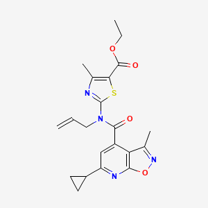 ethyl 2-{allyl[(6-cyclopropyl-3-methylisoxazolo[5,4-b]pyridin-4-yl)carbonyl]amino}-4-methyl-1,3-thiazole-5-carboxylate