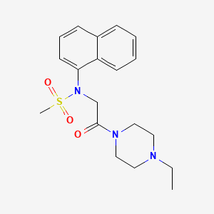 N-[2-(4-ethyl-1-piperazinyl)-2-oxoethyl]-N-1-naphthylmethanesulfonamide