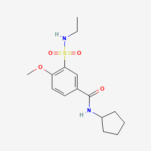 N-cyclopentyl-3-(ethylsulfamoyl)-4-methoxybenzamide