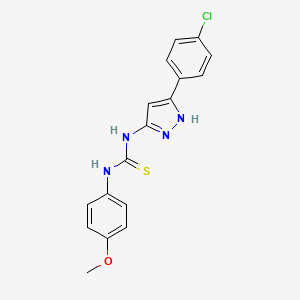 N-[5-(4-chlorophenyl)-1H-pyrazol-3-yl]-N'-(4-methoxyphenyl)thiourea