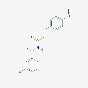 molecular formula C19H23NO3 B4560125 3-(4-methoxyphenyl)-N-[1-(3-methoxyphenyl)ethyl]propanamide 