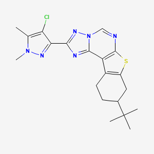 9-(TERT-BUTYL)-2-(4-CHLORO-1,5-DIMETHYL-1H-PYRAZOL-3-YL)-8,9,10,11-TETRAHYDRO[1]BENZOTHIENO[3,2-E][1,2,4]TRIAZOLO[1,5-C]PYRIMIDINE