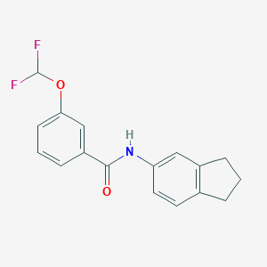 molecular formula C17H15F2NO2 B456015 3-(difluoromethoxy)-N-(2,3-dihydro-1H-inden-5-yl)benzamide 