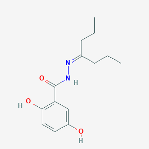 molecular formula C14H20N2O3 B4560164 2,5-dihydroxy-N'-(1-propylbutylidene)benzohydrazide 