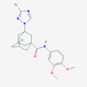 molecular formula C21H25BrN4O3 B456018 3-(3-bromo-1H-1,2,4-triazol-1-yl)-N-(3,4-dimethoxyphenyl)-1-adamantanecarboxamide 