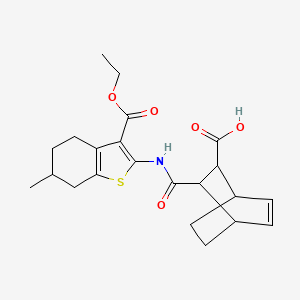 3-{[3-(Ethoxycarbonyl)-6-methyl-4,5,6,7-tetrahydro-1-benzothiophen-2-yl]carbamoyl}bicyclo[2.2.2]oct-5-ene-2-carboxylic acid