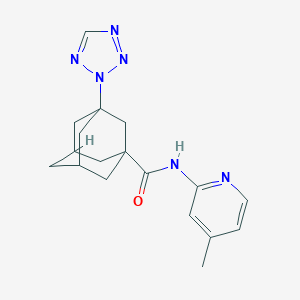 molecular formula C18H22N6O B456019 N-(4-methyl-2-pyridinyl)-3-(2H-tetraazol-2-yl)-1-adamantanecarboxamide 