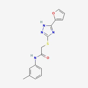 2-{[5-(2-furyl)-4H-1,2,4-triazol-3-yl]thio}-N-(3-methylphenyl)acetamide