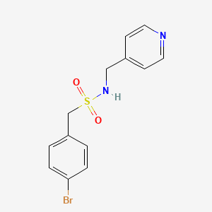 molecular formula C13H13BrN2O2S B4560257 1-(4-BROMOPHENYL)-N-[(PYRIDIN-4-YL)METHYL]METHANESULFONAMIDE 