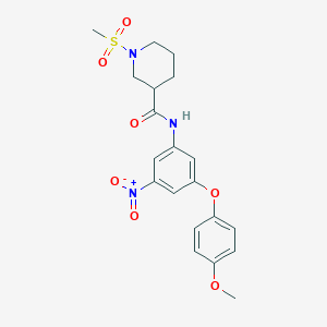 N~3~-[3-(4-METHOXYPHENOXY)-5-NITROPHENYL]-1-(METHYLSULFONYL)-3-PIPERIDINECARBOXAMIDE