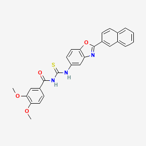 3,4-dimethoxy-N-({[2-(2-naphthyl)-1,3-benzoxazol-5-yl]amino}carbonothioyl)benzamide