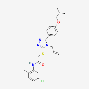 molecular formula C24H27ClN4O2S B4560285 2-{[4-allyl-5-(4-isobutoxyphenyl)-4H-1,2,4-triazol-3-yl]thio}-N-(5-chloro-2-methylphenyl)acetamide 