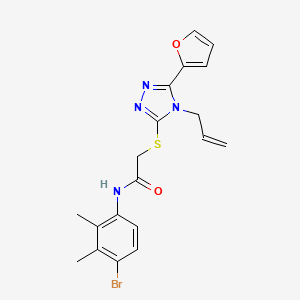 molecular formula C19H19BrN4O2S B4560304 N-(4-bromo-2,3-dimethylphenyl)-2-{[5-(furan-2-yl)-4-(prop-2-en-1-yl)-4H-1,2,4-triazol-3-yl]sulfanyl}acetamide 