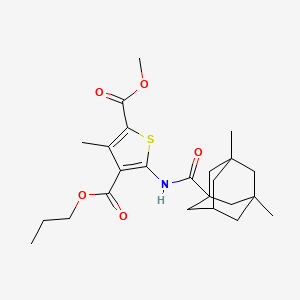 2-methyl 4-propyl 5-{[(3,5-dimethyl-1-adamantyl)carbonyl]amino}-3-methyl-2,4-thiophenedicarboxylate