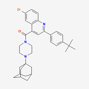 molecular formula C34H40BrN3O B4560324 4-{[4-(1-adamantyl)-1-piperazinyl]carbonyl}-6-bromo-2-(4-tert-butylphenyl)quinoline 