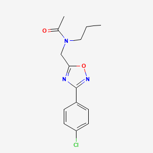 N-{[3-(4-chlorophenyl)-1,2,4-oxadiazol-5-yl]methyl}-N-propylacetamide